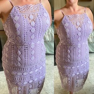 Lilac lace dress. V back. Beautiful fit.